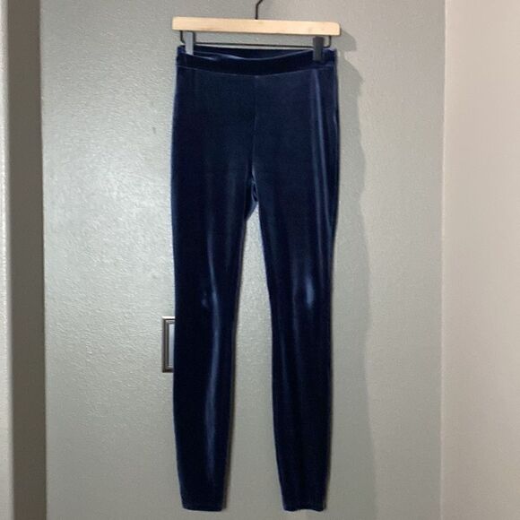 J.Crew Blue Velour Leggings Stretch - Picture 2 of 11